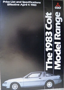 Mitsubishi Colt Vollsortiment Broschüre 1983. Preise und Spezifikationen. - Bild 1 von 2