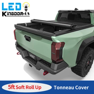 5FT Soft Roll-Up Truck Bed Tonneau Cover for 2024- 2026 Toyota Tacoma Waterproof Foto 1 de 4