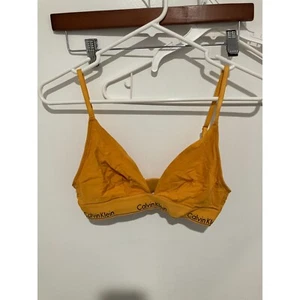 Calvin Klein Women's Triangle Bralette, Terracotta Orange, Medium - Picture 1 of 2