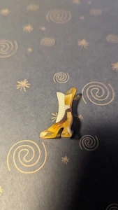 Lea Stein RARE MCM & VTG. Chunky Heeled Granny Boot Tiger Iron with Ivory Stripe - Picture 1 of 6