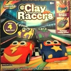 Creative Kids Clay Racers, incluye: 4 autos, 6 colores de arcilla seca al aire; 6+ - nuevo - Imagen 1 de 5