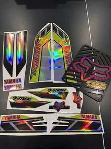 2006 YAMAHA BANSHEE FULL GRAPHICS KIT AND RADIATOR GRILL SET HOLOGRAPHIC FINISH - Picture 1 of 6