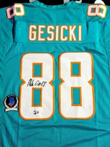 Mike Gesicki Signed Jersey Miami Dolphins TE Beckett Certified - Picture 1 of 1
