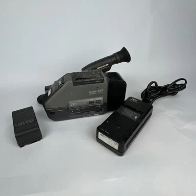 JVC GR-AX7 Compact VHS-C Video Camcorder + Accessories – PARTS ONLY Powers On - Image 1 of 4