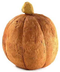 "Arte popular rústico vintage de 6"" hecho a mano de Filipinas talla de calabaza de coco" - Imagen 1 de 5