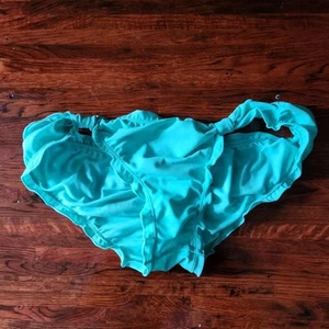 La Hearts Bikini Bottom Juniors Medium Teal Swimwear Beach Swim Tanning Wear - Picture 1 of 5
