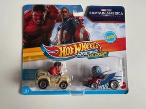 Hot Wheels Racer Verse 2025 Marvel Red Hulk & Captain America Free📪 - Picture 1 of 1