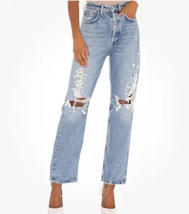 AGOLDE 90'S MID RISE LOOSE IN MAJOR JEANS SIZE 26 DISTRESSED - Picture 1 of 17