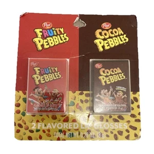NEW Fruity & Cocoa Pebbles Cereal Flavored Lip Glosses 2 Pack - Picture 1 of 3