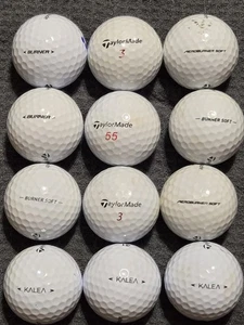 1 Dozen Quality Used Taylor Made BURNER/ KALEA Mix Golf Balls And Free Tees - Picture 1 of 6