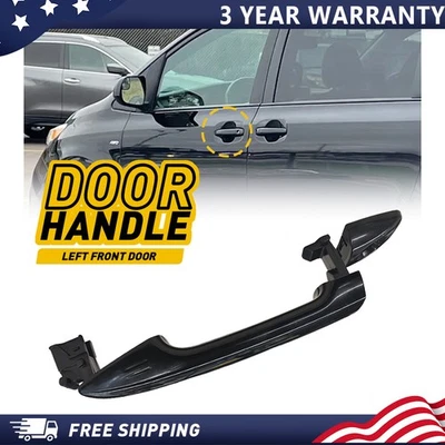 Manija de puerta exterior delantera izquierda lado del conductor negra V para Toyota Sienna 2011-2016 Foto 1 de 4