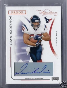 2004 Playoff Prime Signatures FB Domanick Davis Bronze Proof Autograph #72/150 - Bild 1 von 2