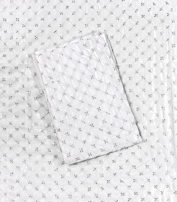 Velvet Fabric Indian Embroidered Dress Material Sewing Bridal Tunic Top 4Y Wrap - Image 1 of 1