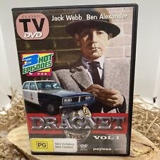 DRAGNET VOLUME 1 - 3 Hot Episodes - Jack Webb, Ben Alexander - DVD R All