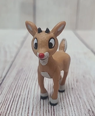 Personaje Artes Rudolph El Reno Nariz Roja Figura Plástico PVC Decoración de Pasteles 2" Foto 1 de 4