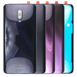 Cubierta de puerta trasera de batería para OnePlus 6T carcasa de vidrio + lente de cámara - Imagen 1 de 18