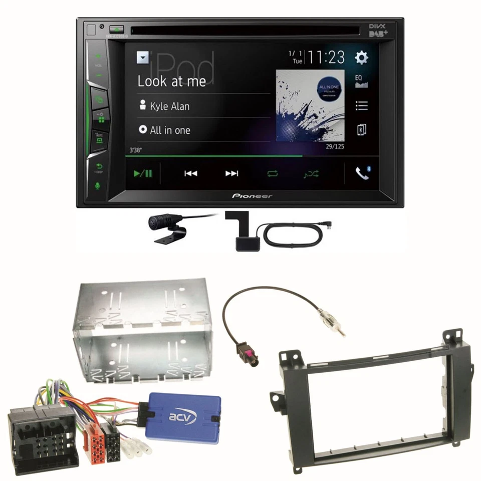 Pioneer AVH-A3200DAB Bluetooth Digitalradio Einbauset für Mercedes Vito W447 - Bild 1 von 1