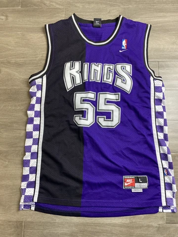 Nike Jason Williams Sacramento Kings NBA Basketball Jersey Mens L Purple Black Cover