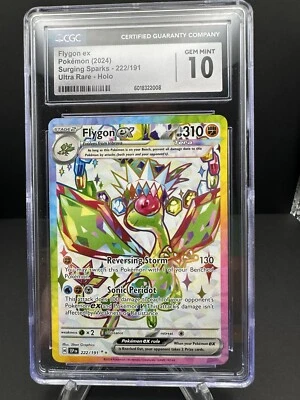 Flygon ex 222/191 Ultra Rare Sv08: Surging Sparks Holo - CGC 10 Gem Mint - Poke - Image 1 of 2