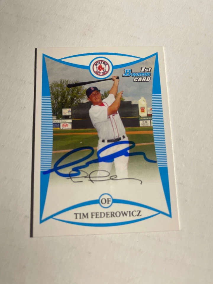 Boston Red Sox TIM FEDEROWICZ Signed Card - Image 1 of 1