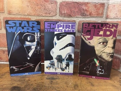 STAR WARS Original Trilogy Hope, Empire, Jedi VHS 1995 Full Screen - Image 1 of 4