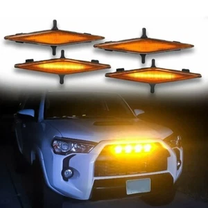 4x Raptor Style Amber Grill LED Lights Kit For Toyota 4Runner TRD Pro 2014-2021 - Foto 1 di 12