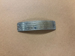 HARLEY DAVIDSON FLATHEAD AIR CLEANER 7 INCH WL UL FL KNUCKLEHEAD PANHEAD TAG - Picture 1 of 5