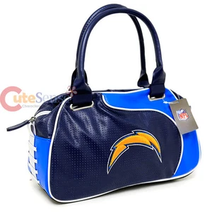 NFL San Diego Chargers Bowler Bag Purse Hand Bag NFL Team Logo Women Bag - Picture 1 of 4