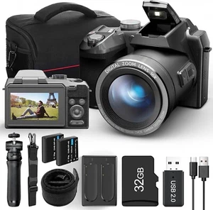 Apex S200 4K Digital Camera 50MP 18X Zoom WiFi Vlogging Camcorder – Compact & Li - Picture 1 of 9