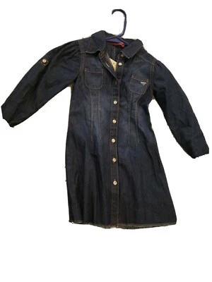 GUESS 女孩靛蓝蓝色亮片牛仔裙。 5码 上好 — 第 1/4 张图片