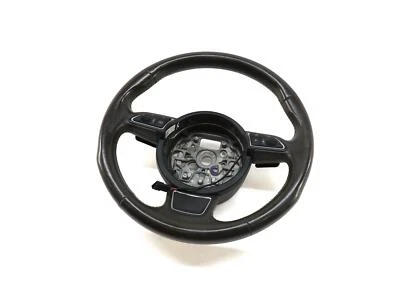 12-18 AUDI A6 A7 S6 S7 RS7 (C7 4G8) 3-SPOKE STEERING WHEEL w/ PADDLES (BROWN) - Image 1 of 4