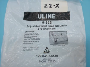 ULINE H-935 adjustable wrist band grounder 6 foot coil cord new - Picture 1 of 4