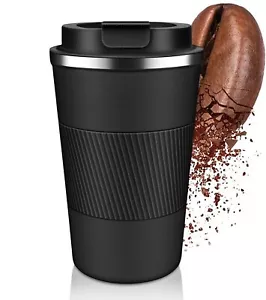Coffee Tumbler 17oz Insulated Stainless Steel Mug, Leakproof Travel Cup, Black - Picture 1 of 6
