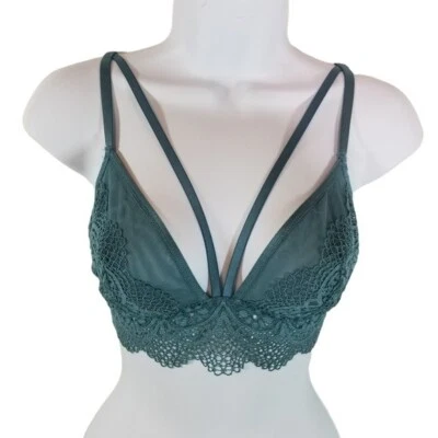 Victorias Secret seafoam teal green lace bralette L - Image 1 of 4