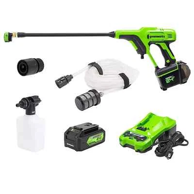 Greenworks Lavadora a Presión Batería 24V 600 PSI, con Batería USB de 4Ah y Cargador Foto 1 de 4
