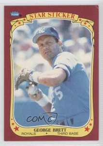 1986 Fleer Star Stickers George Brett #11 HOF