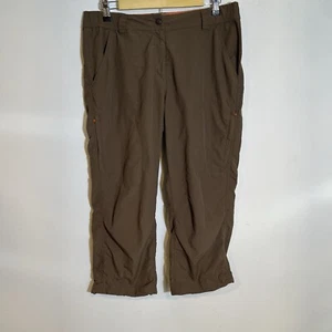 LL Bean Misses 12 Marrón Carga Senderismo Capri Pantalones Nylon Elástico Cincha Pantorrilla Senderismo - Imagen 1 de 6
