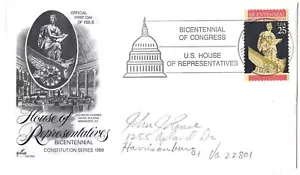 5 '89 FDCs House, Senate, Bill of Rights, Montana, N. Dakota SC#2412 2413 2421 - Picture 1 of 5