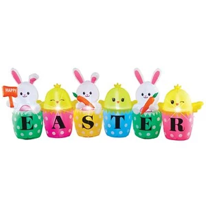 10-Foot Happy Easter Colorful Eggs Inflatable Decoration - Picture 1 of 2
