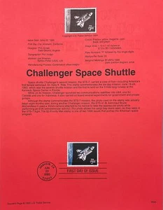 USPS Souvenir Página 2544 Transbordador Espacial Challengers $3.00 Correo Prioritario - Imagen 1 de 1