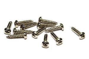 #2 x 3/8" (10mm) Small Truss rod cover, tuning machine screws for guitars Nickel - Picture 1 of 2