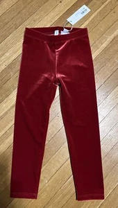 Janie and Jack fröhliche und leuchtend rote Samt-Leggings Mädchen Größe: 3 NEU/NEU MIT ETIKETT $ 30 - Bild 1 von 2