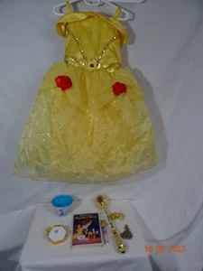 Disney Beauty & the Beast Belle Deluxe Costume Dress XS4 Wand package 8 pcs - Picture 1 of 12