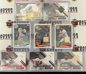 2024 Topps Series 1 Bat Relic & ML Material Patch Lot Of 8 Cards GC