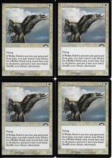 MTG: WELKIN HAWK Exodus COMMON; played, Excellent condition x4