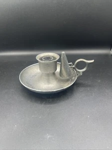 Vintage Kammer Kerzenständer Halter Fingerschlaufe Löscher Kolonialstil Retro - Bild 1 von 5