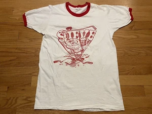 Vtg 80's Wisconsin Badgers Hockey "Sieve" Chant Ringer T-Shirt Adult Medium - Picture 1 of 6