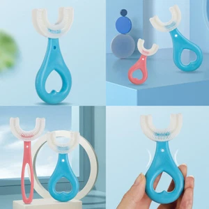 US 1-2 Pack Children Kids Toothbrush 360° U-shaped Brush Oral Teeth Cleaner Baby - Picture 1 of 28