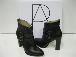 PAUL ANDREW Dean 90 Black Leather Buckle Ankle Boots Shoes NEW IN BOX 37 $1195 - Picture 1 of 7