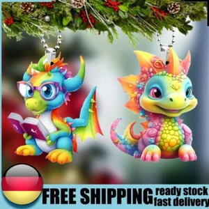 Car Hanging Ornament Colorful Christmas Tree Pendant Decor for Rear View Mirror - Bild 1 von 21